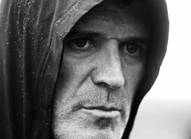 It could be a still from a mediaeval monk murder mystery. But that's a cowled Roy Keane, in pensive mood. Preparing not to fail...