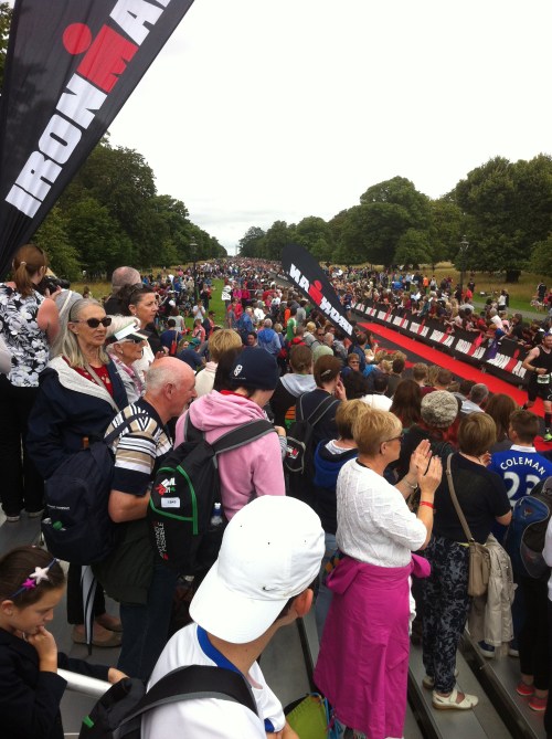 A view up the red carpet.