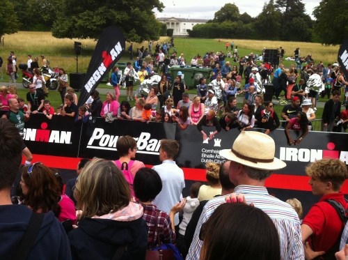 The moment of truth approaches. In the background you can see the home of the Irish President.