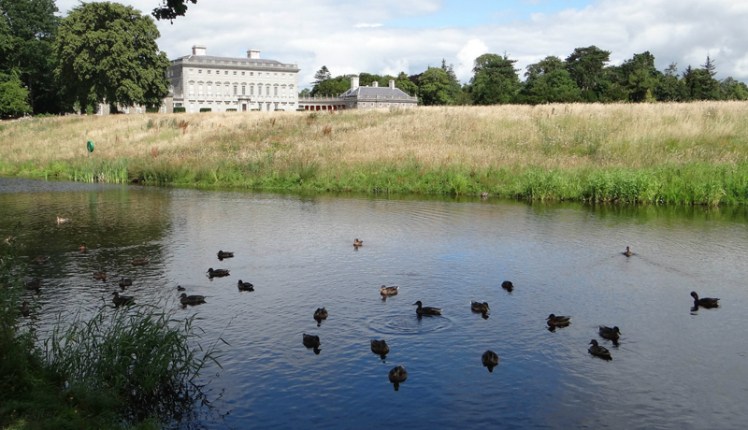 The front of Castletown House with the newly revamped duck pond!
