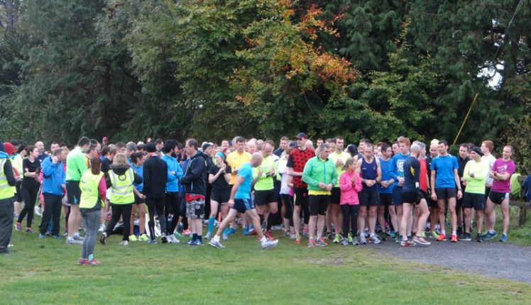 Lining up at the start.